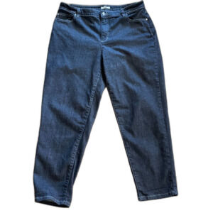 EILEEN FISHER Blue Straight Tapered Stretch Jeans Womens Size 16P